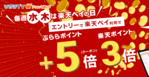 【ひかりTVショッピング】楽天ペイ水木